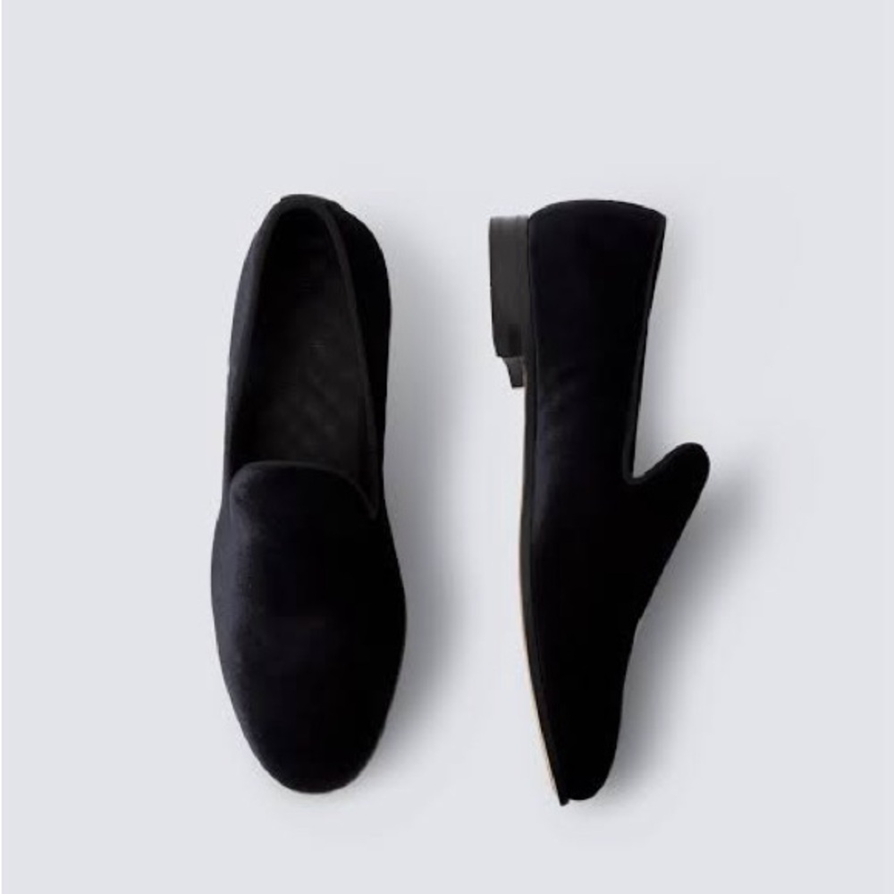 Hawes & Curtis Black Velvet Padded Loafer - Size 9